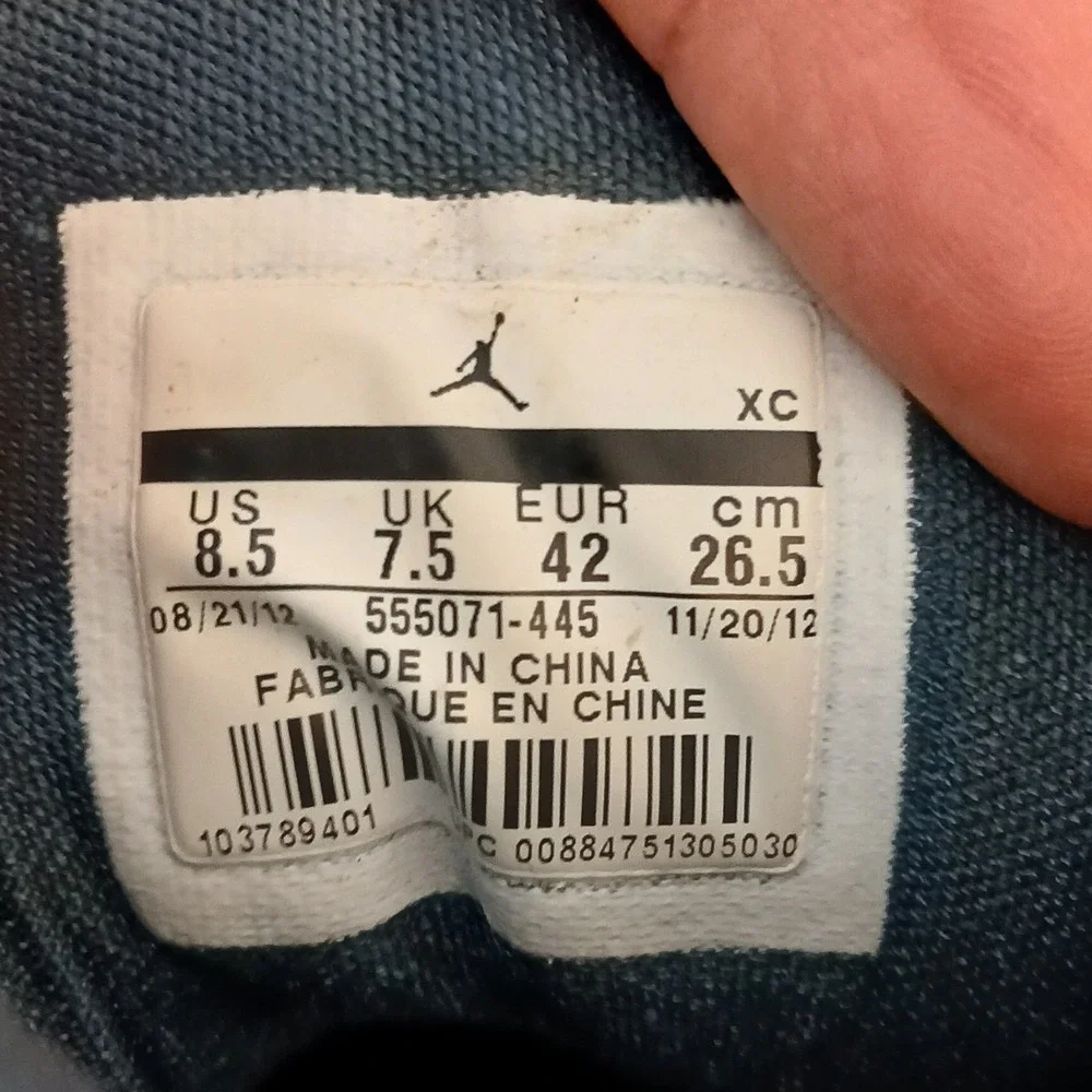NIke Air Jordan 1 Retro '97 TXT Mens 8.5 Blue Yellow Sneakers Shoes 555071-445